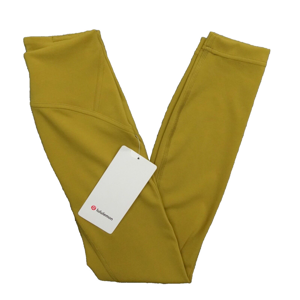 New Lululemon Size 0 Instill High Rise Tight 25” AGLD Auric Gold $118